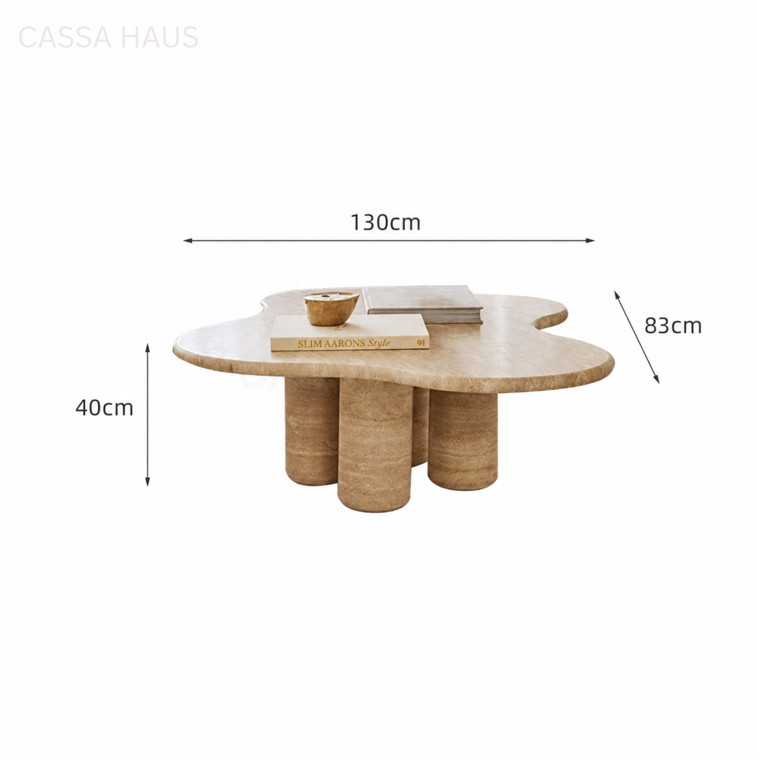 JADDIN Modern Travertine Coffee Table