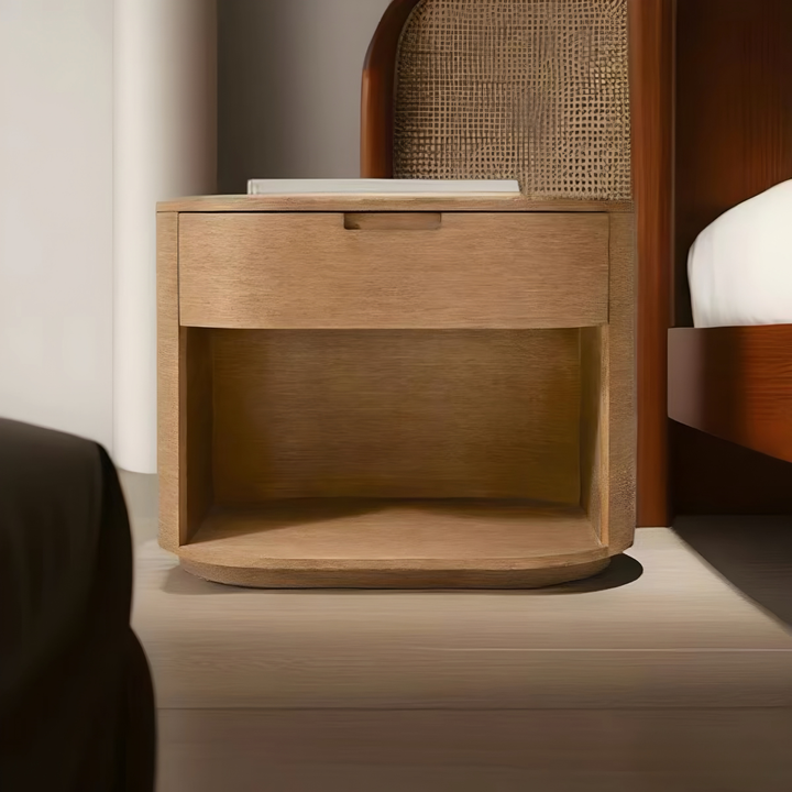 BRAVEN Modern Solid Wood Bedside Table - Cassa Haus Singapore