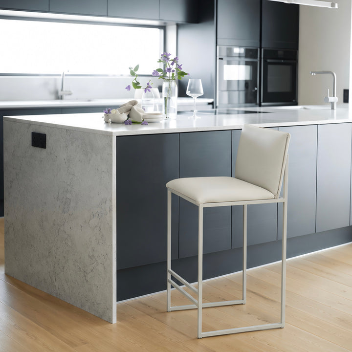 CAVIRO Modern Leather Bar Stool - Cassa Haus Singapore