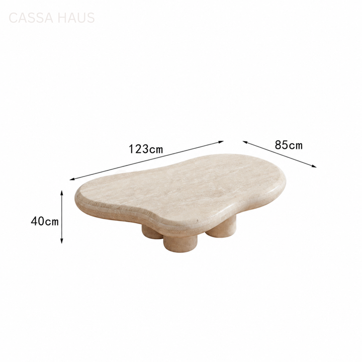 JADDIN Modern Travertine Coffee Table