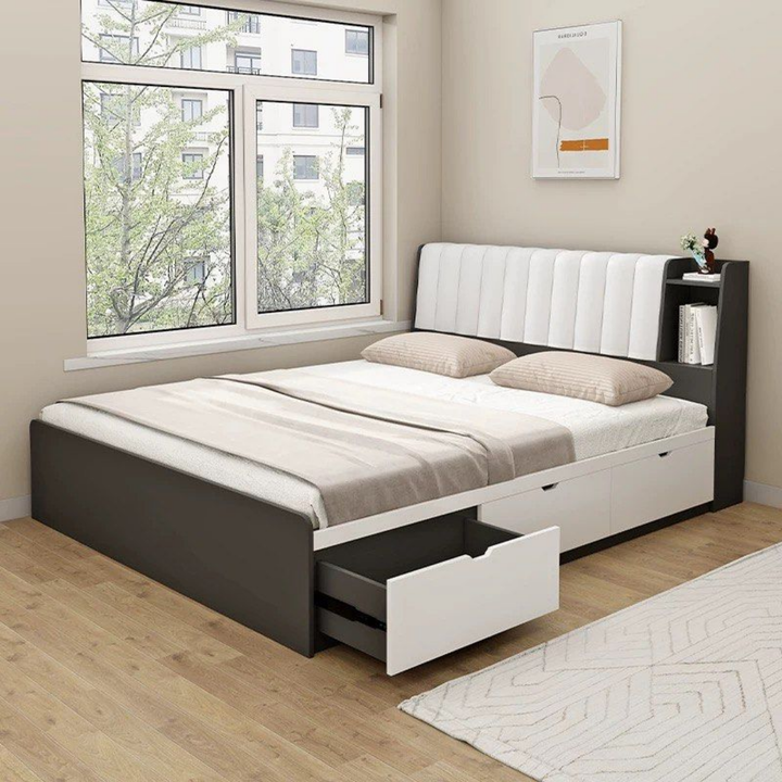 RAEN Modern Solid Wood Storage Bedframe - Radical Homes Singapore