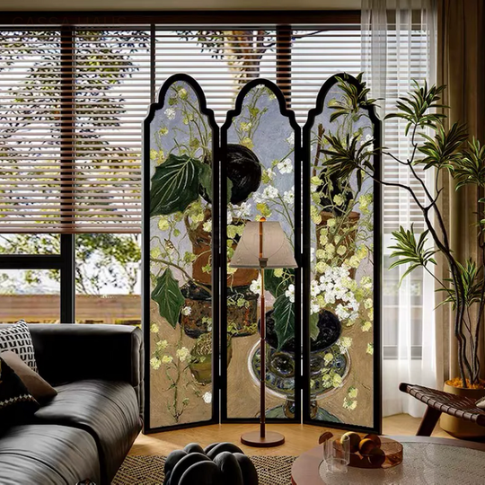 CALAA Mid Century Floral Folding Partition - Cassa Haus Singapore