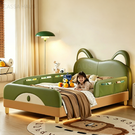JASON Modern Leather Low Kids Bedframe - Cassa Haus Singapore