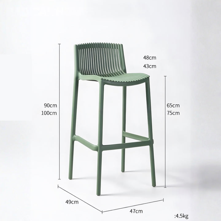 ORQEVANE Modern Outdoor Stackable Bar Stool - Cassa Haus Singapore