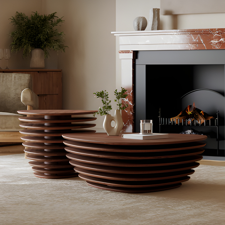 VIRELLO Sculptural Wooden Coffee Tables