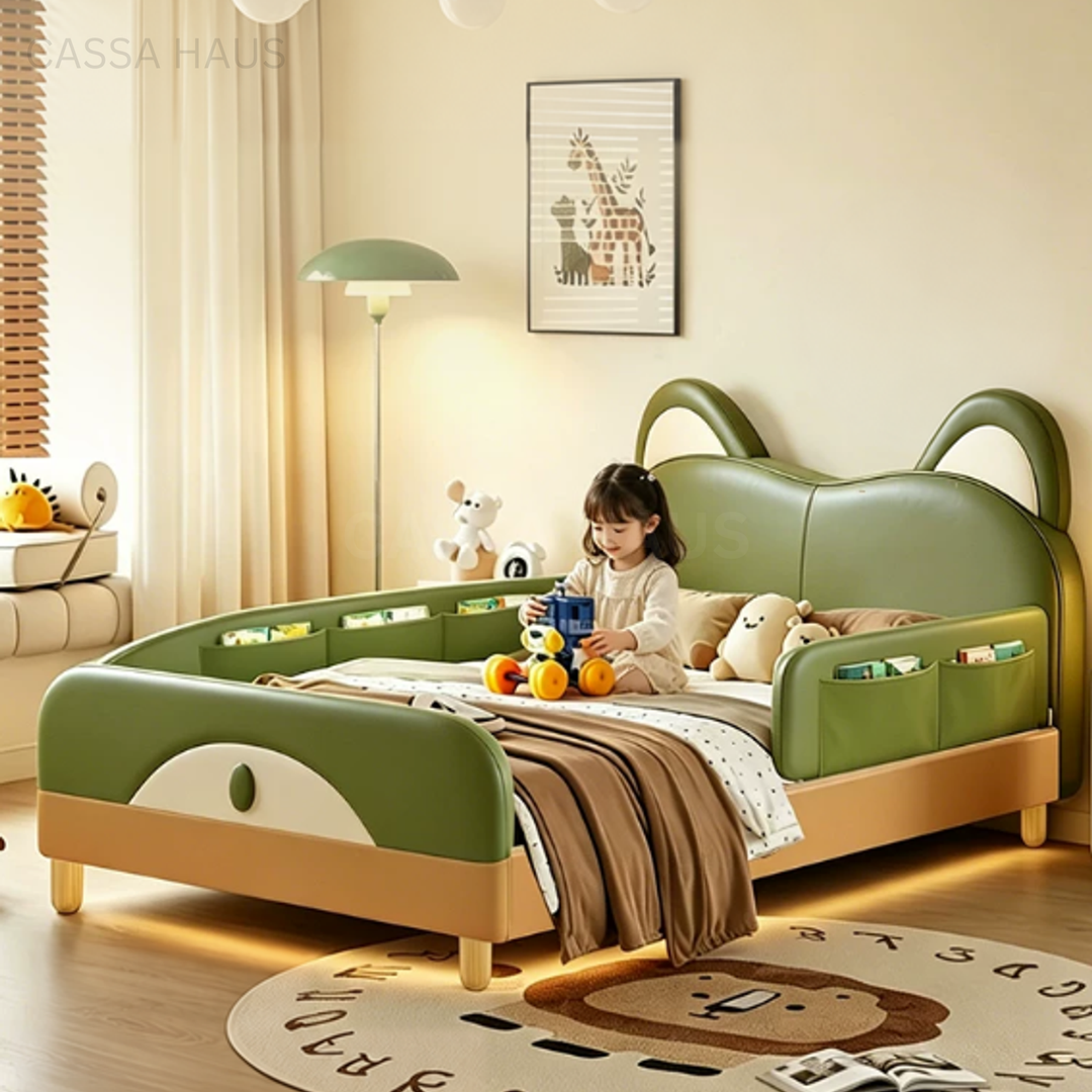 JASON Modern Leather Low Kids Bedframe - Cassa Haus Singapore