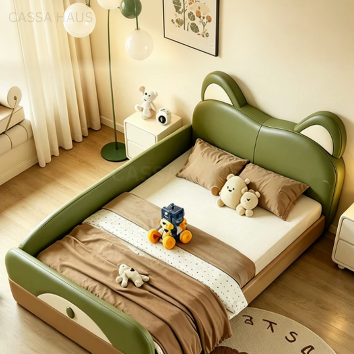 JASON Modern Leather Low Kids Bedframe - Cassa Haus Singapore