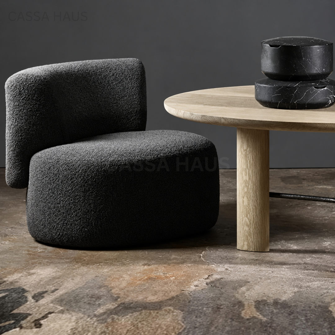 OMINA Modern Curved Boucle Sofa - Cassa Haus Singapore