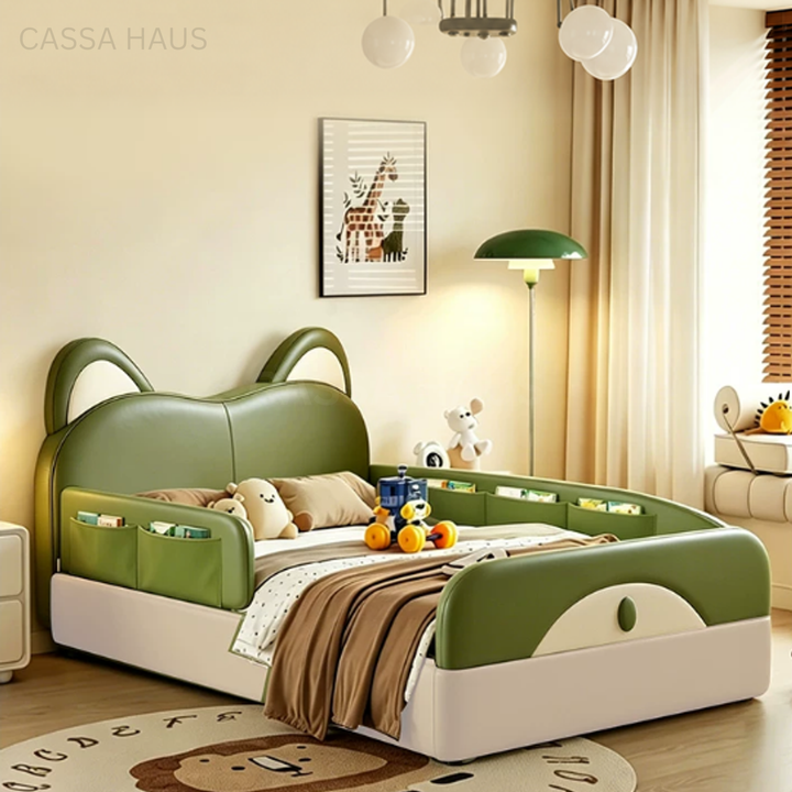 JASON Modern Leather Low Kids Bedframe - Cassa Haus Singapore