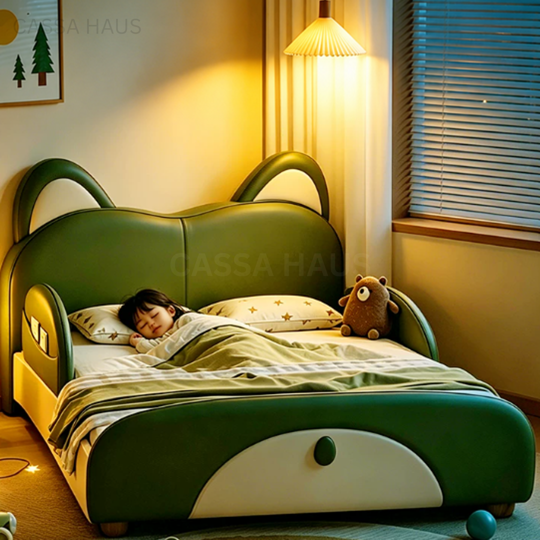 JASON Modern Leather Low Kids Bedframe - Cassa Haus Singapore