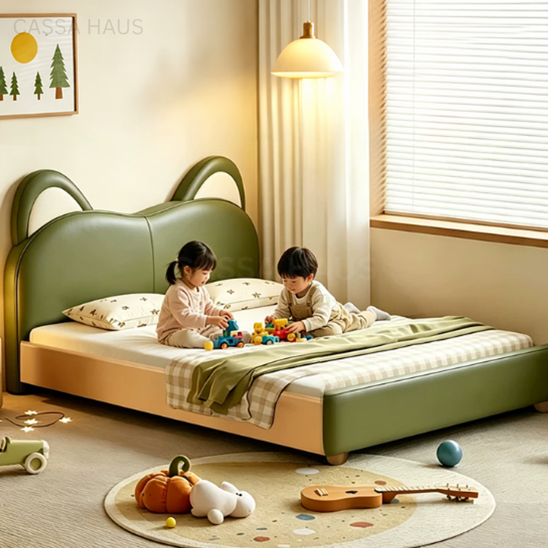 JASON Modern Leather Low Kids Bedframe - Cassa Haus Singapore