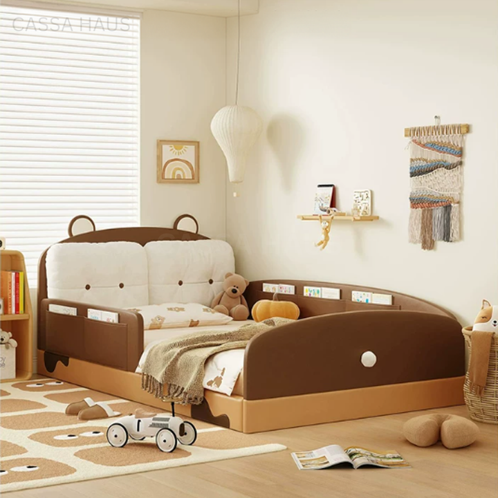 JASON Modern Leather Low Kids Bedframe - Cassa Haus Singapore