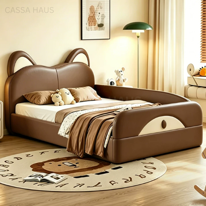 JASON Modern Leather Low Kids Bedframe - Cassa Haus Singapore