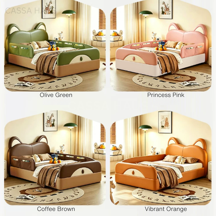 JASON Modern Leather Low Kids Bedframe - Cassa Haus Singapore