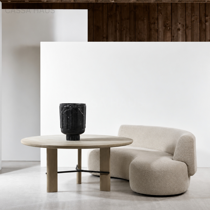 OMINA Modern Curved Boucle Sofa - Cassa Haus Singapore