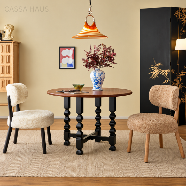LECLER Modern Boucle Dining Chair - Cassa Haus Singapore
