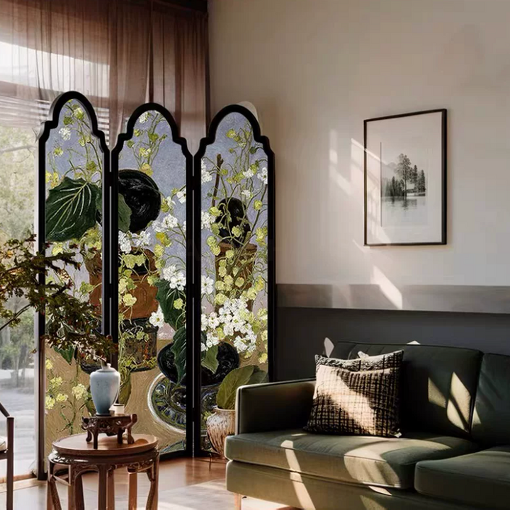 CALAA Mid Century Floral Folding Partition - Cassa Haus Singapore