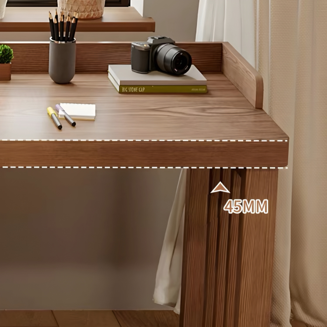 UMBERTO Modern Solid Wood L Shaped Study Table - Cassa Haus Singapore
