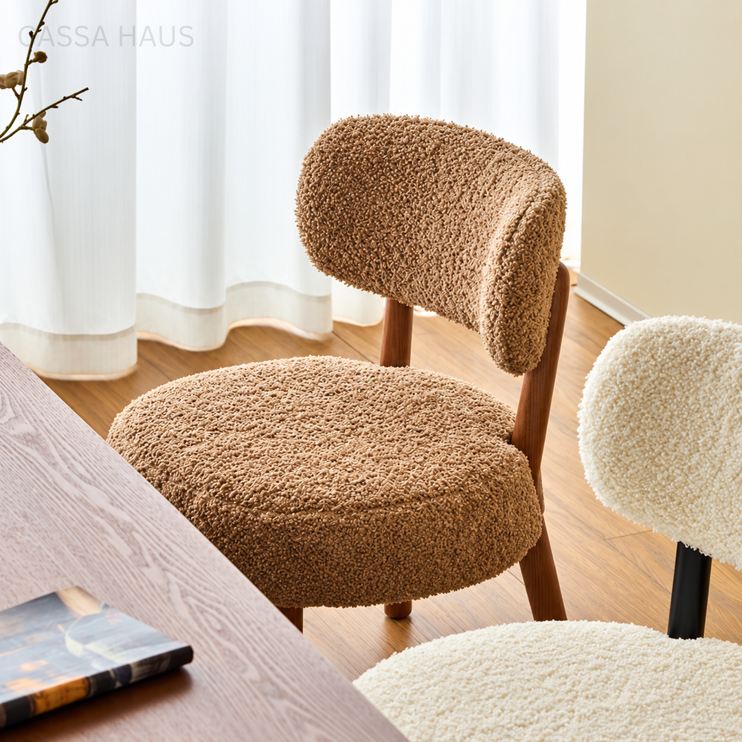 LECLER Modern Boucle Dining Chair - Cassa Haus Singapore