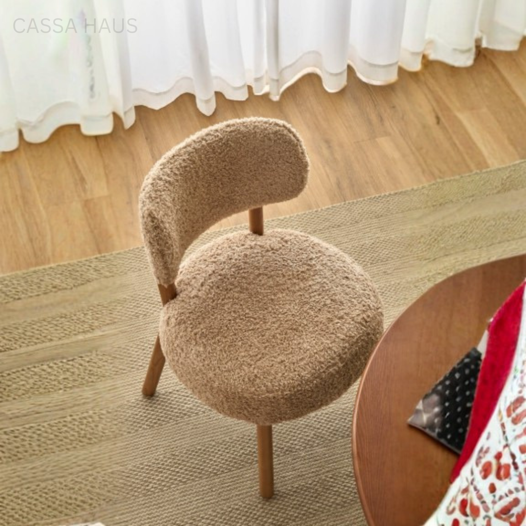 LECLER Modern Boucle Dining Chair - Cassa Haus Singapore