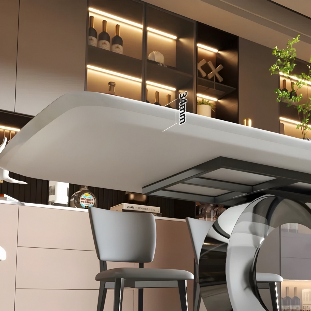 VORTEX Modern Sintered Stone Dining Table - Cassa Haus Singapore