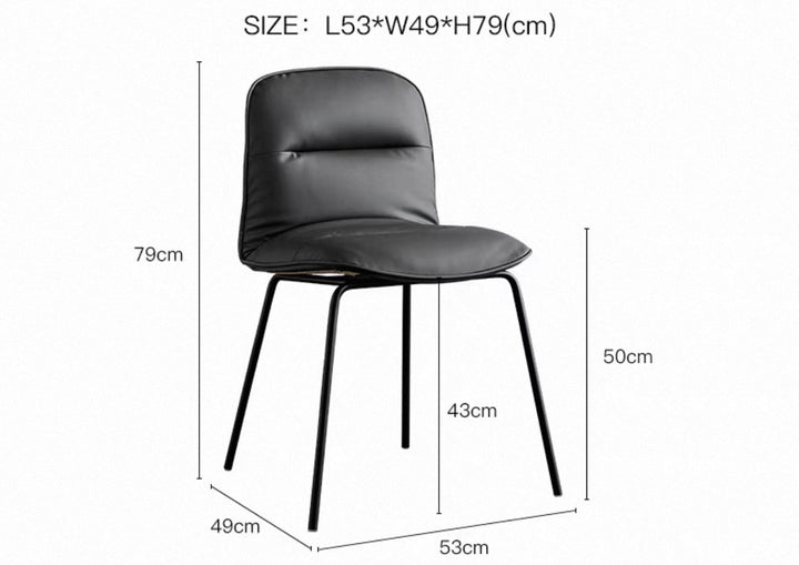MEVORA Modern Leather Dining Chair - Cassa Haus Singapore
