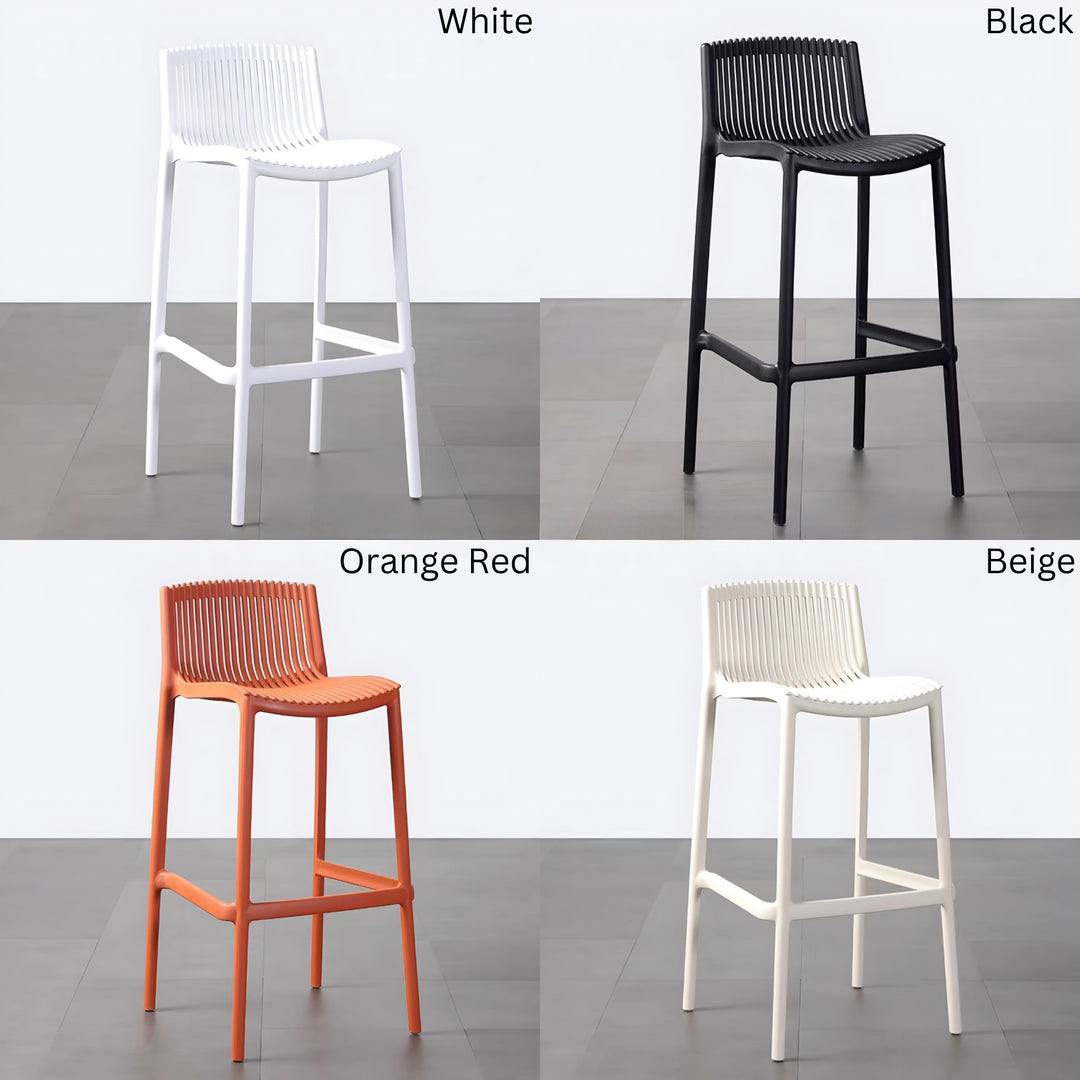 ORQEVANE Modern Outdoor Stackable Bar Stool - Cassa Haus Singapore