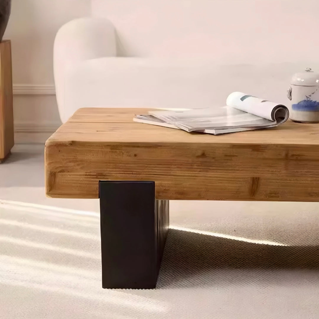 DREVANO Rustic Solid Wood Coffee Table - Cassa Haus Singapore