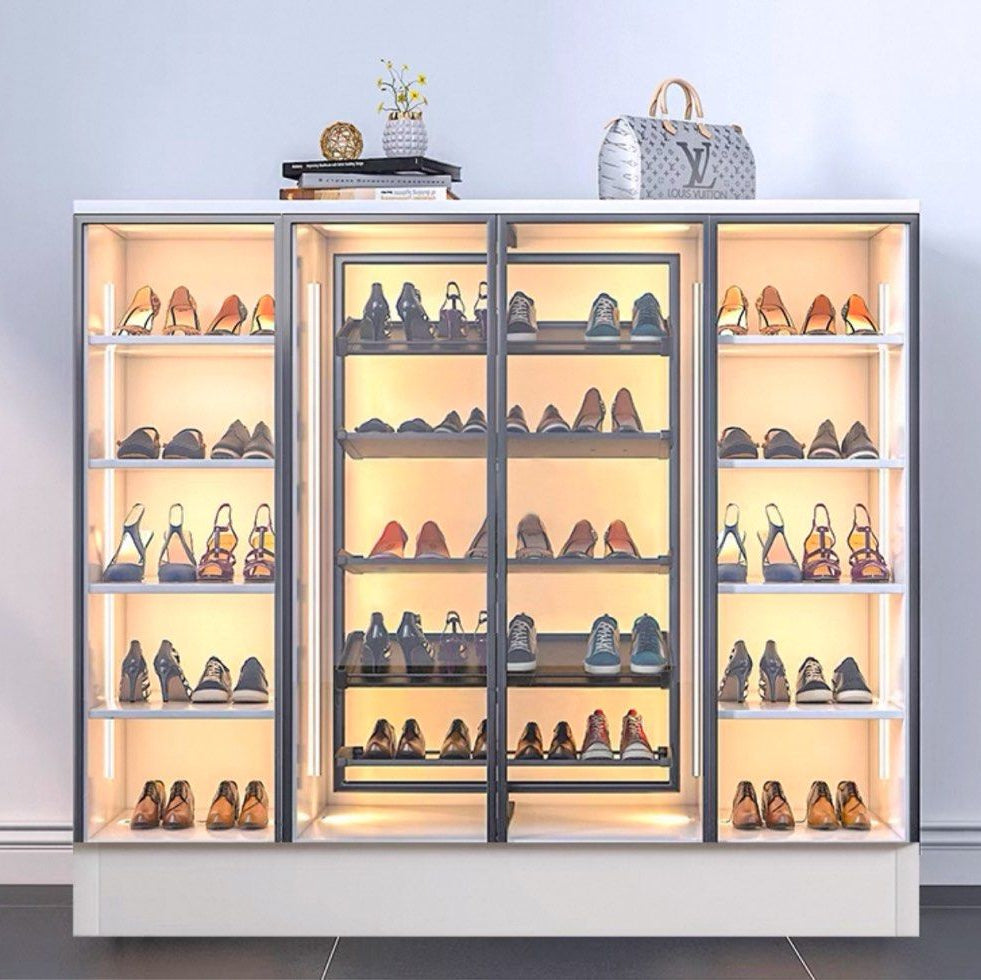CAROUSEL Modern Rotatable Shelves Shoe Cabinet - Cassa Haus Singapore