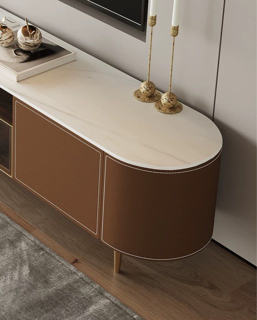 JALTE Modern Leather TV Console - Radical Homes Singapore