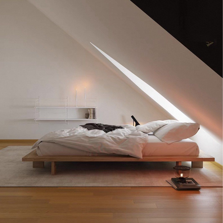 HAULE Japandi Solid Wood Platform Bedframe - Radical Homes Singapore