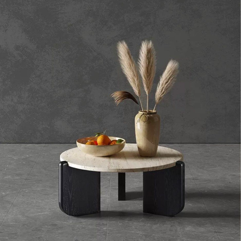 GUETTA Modern Travertine Coffee Table - Radical Homes Singapore