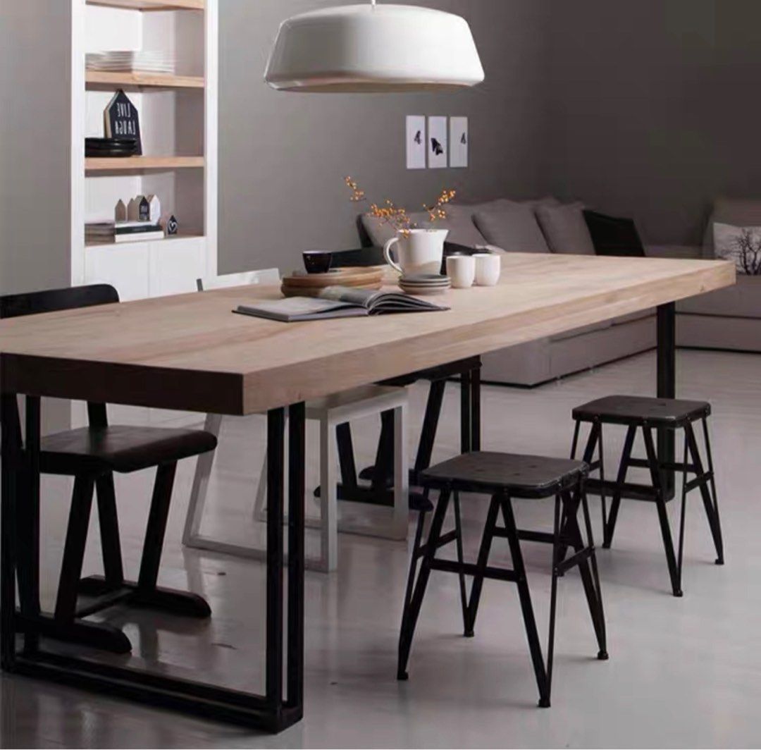RUSSELL Modern Solid Wood Dining Table / Office Desk - Radical Homes Singapore