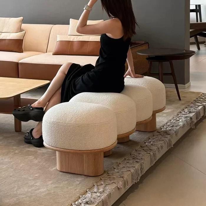 GEHEU Modern Boucle Bench - Radical Homes Singapore