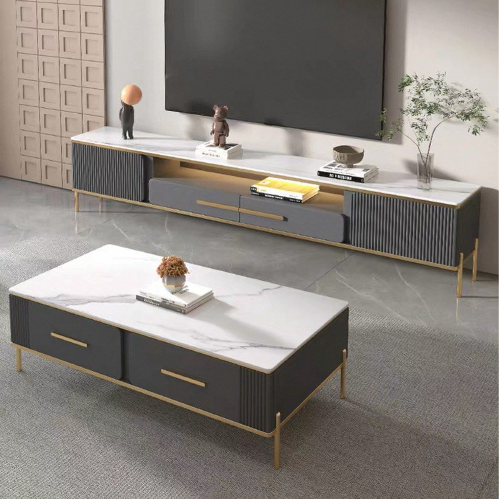 JAVIOS Modern Sintered Stone TV Console - Radical Homes Singapore