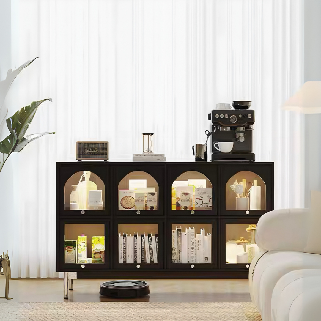 VERTU Rustic Pine Wood Display Cabinet - Radical Homes Singapore