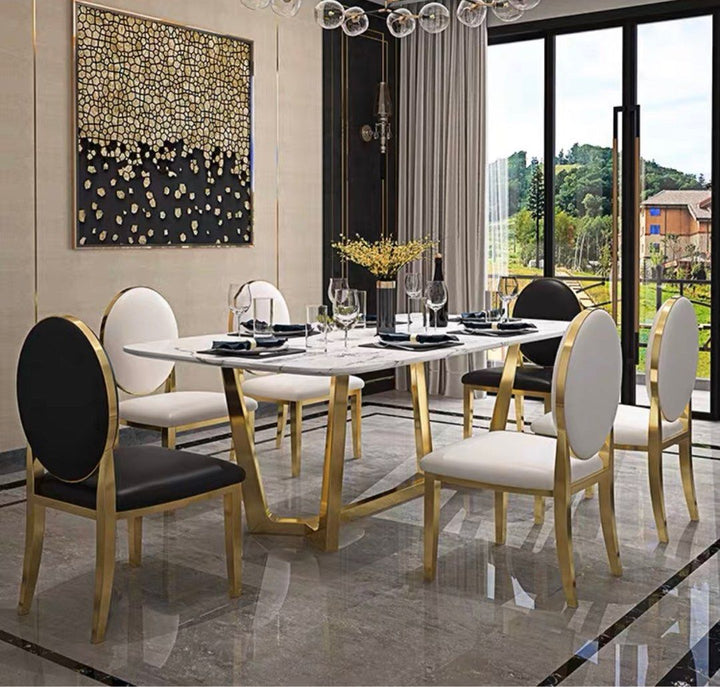 EDDY Modern Marble Dining Table - Radical Homes Singapore