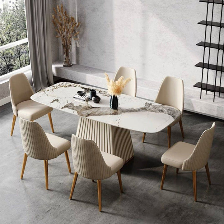 BREVORA Modern Leather Dining Chair