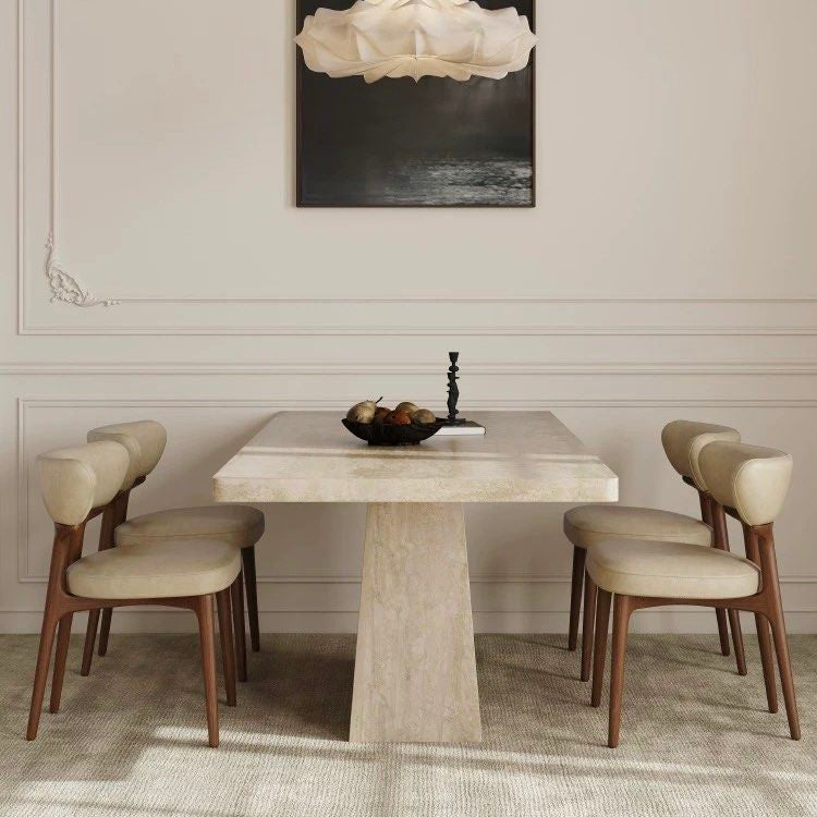 CALVERA Modern Travertine Dining Table - Radical Homes Singapore