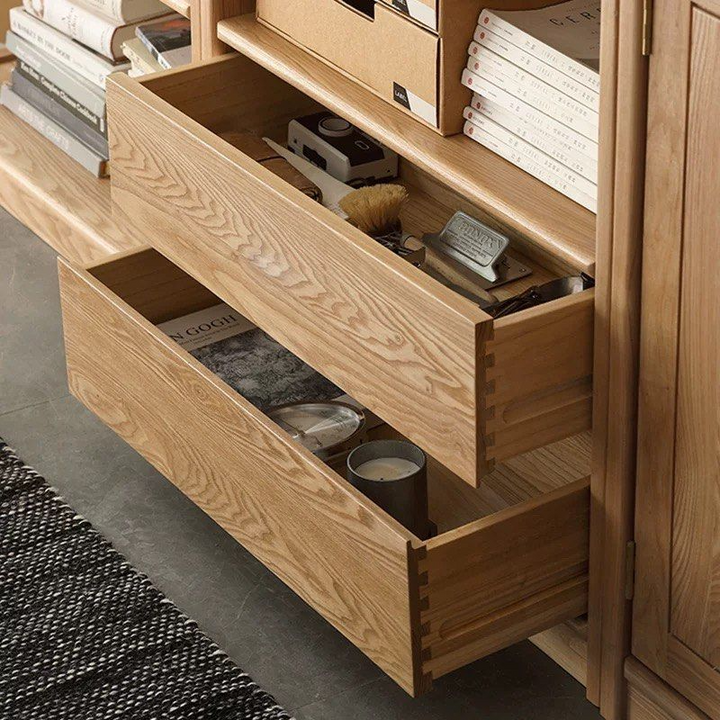 KIRV Japandi Solid Wood Display Shelf - Cassa Haus Singapore