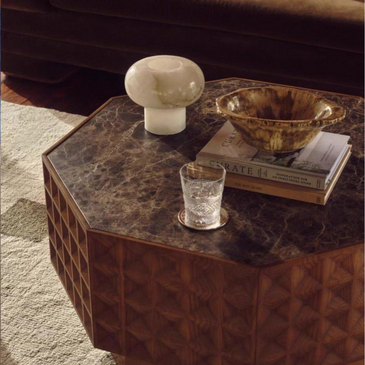 ROFIEL Rustic Marble Coffee Table - Radical Homes Singapore