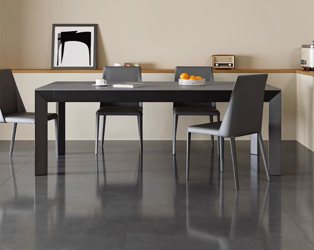 YATES Modern Slate Dining Table & Chairs - Radical Homes Singapore