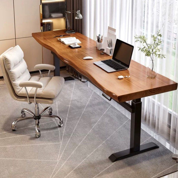 MELVIN Adjustable Solid Wood Office Table - Radical Homes Singapore