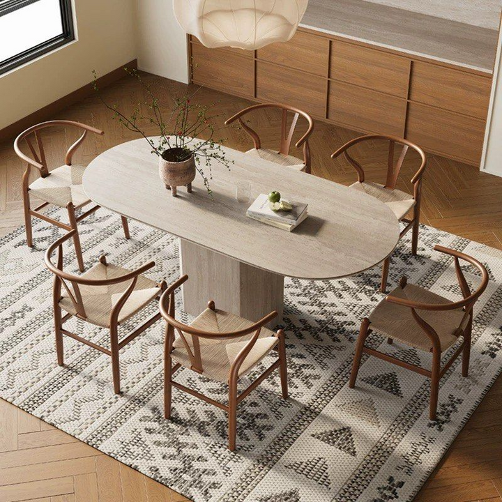 SAPPH Modern Travertine Dining Table - Radical Homes Singapore