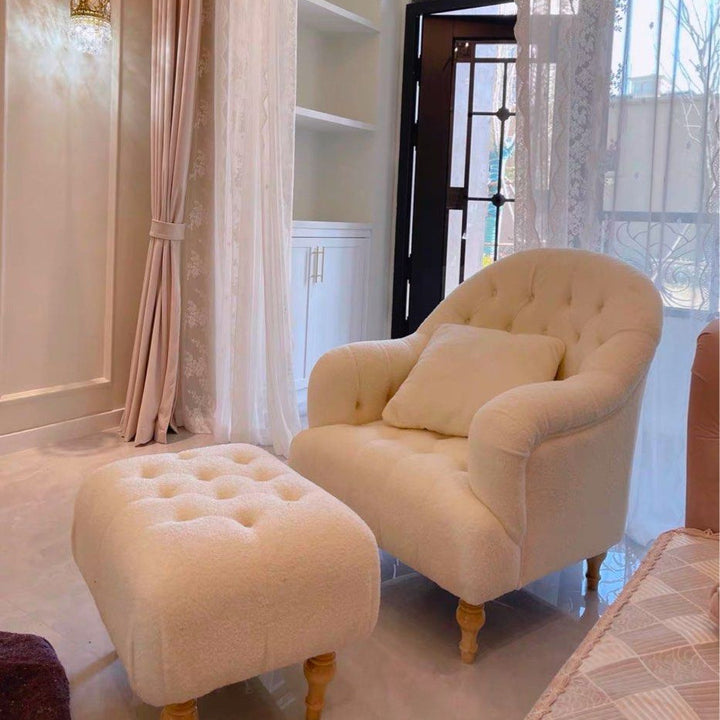 FROST Victorian Fabric Lounge Chair - Cassa Haus Singapore
