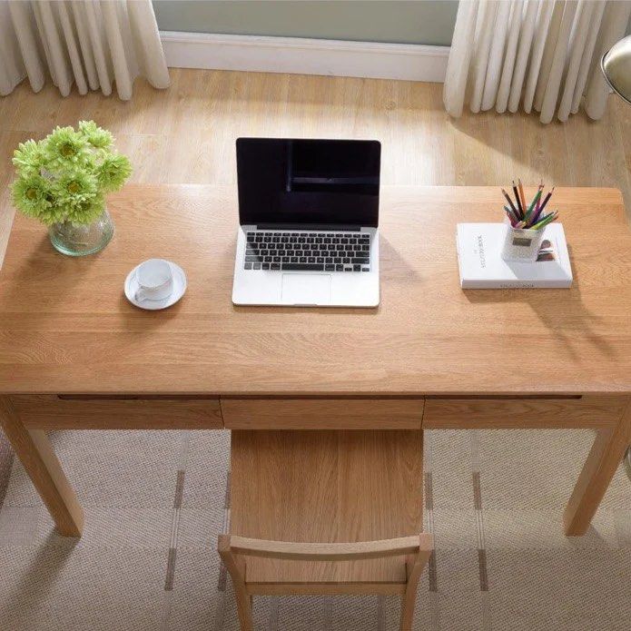 NORMAN Rustic Solid Wood Study Desk - Radical Homes Singapore