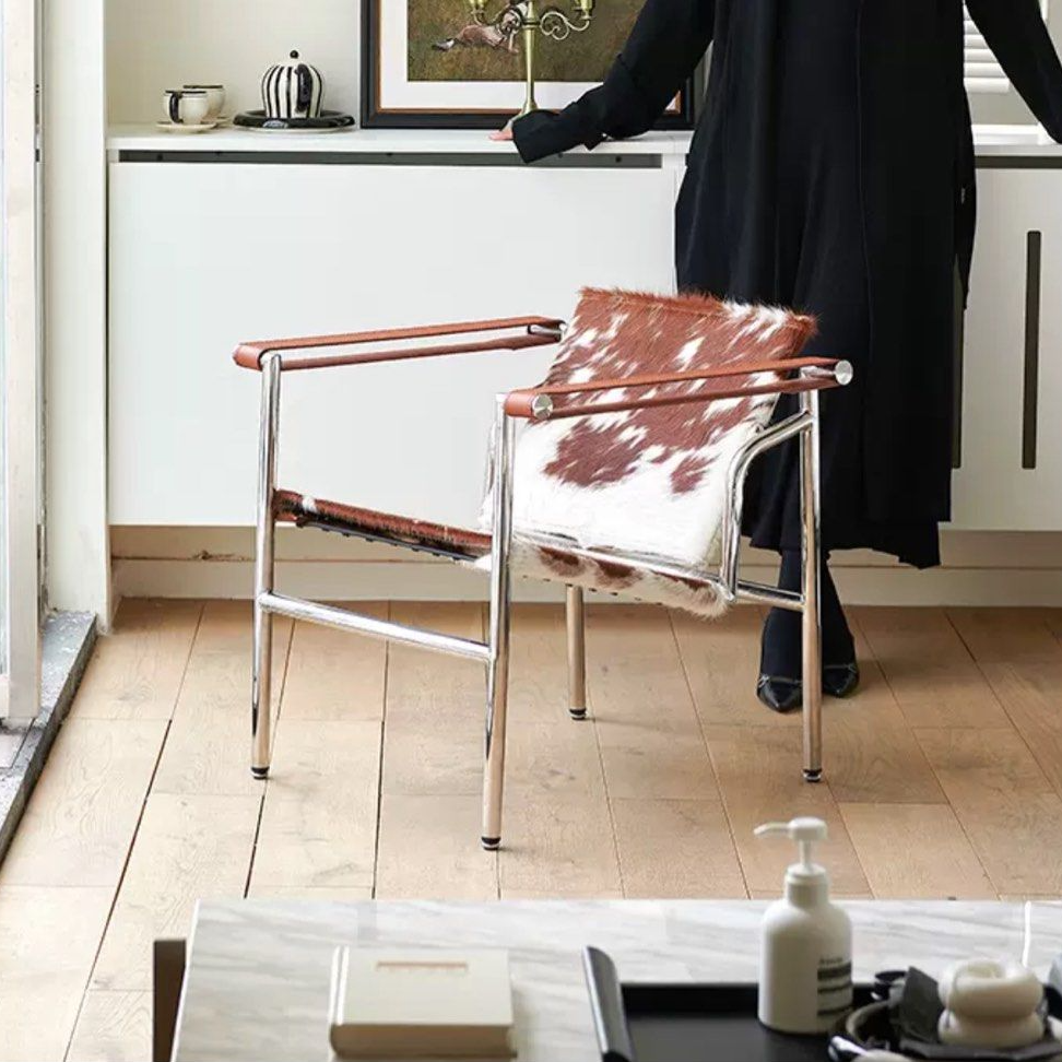 CORVAIL Modern Cowhide Leather Lounge Chair - Cassa Haus Singapore