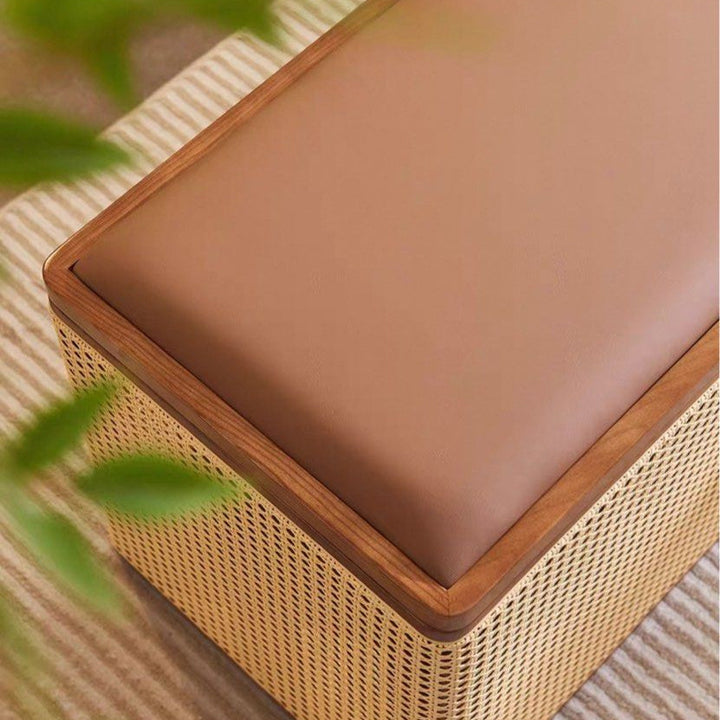 JELINA Rattan Bench With Storage - Radical Homes Singapore