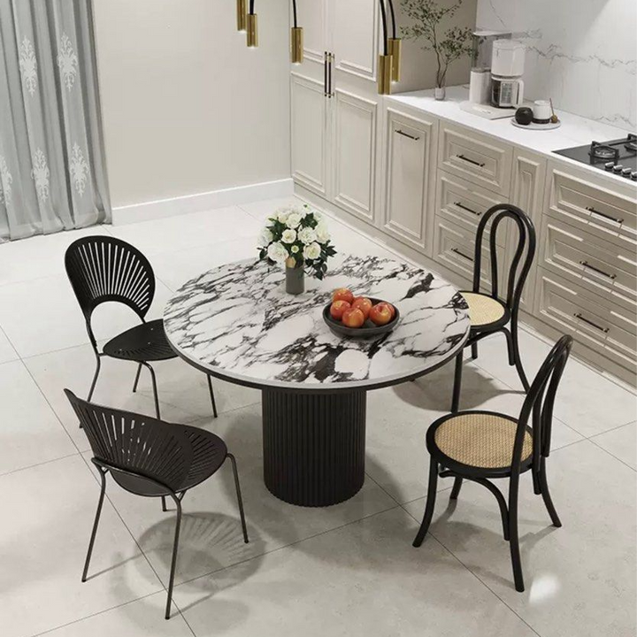 LOPEZ Round Marble Dining Table - Radical Homes Singapore