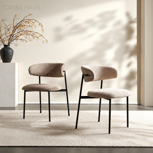 BAX Modern Boucle Dining Chair - Cassa Haus Singapore
